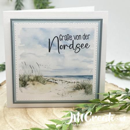 Grüße Berge + Meer - Stempelgummi
